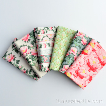 Tessuto da prato in cotone floreale stampati personalizzato